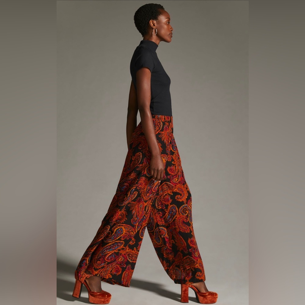 Anthropologie wide leg pants